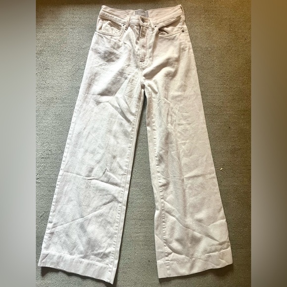 Everlane Denim - Everlane Wide Leg Jeans in Off-White